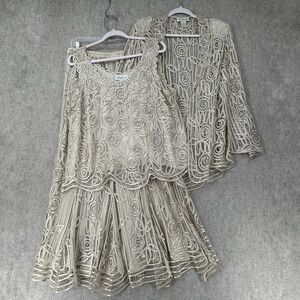 Soulmates Beige Lace Dress Set